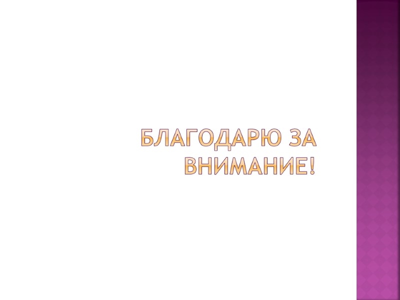 Благодарю за внимание! Благодарю за внимание!